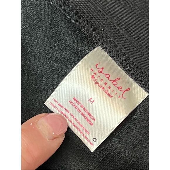 BOGOF Isabel Maternity 2pc Tankini Swimsuit Tropical Green Halter Black Bottom - Picture 11 of 15